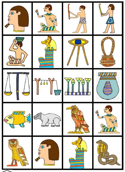 Free Ancient Egypt lotto game | Printable Kid Stuff