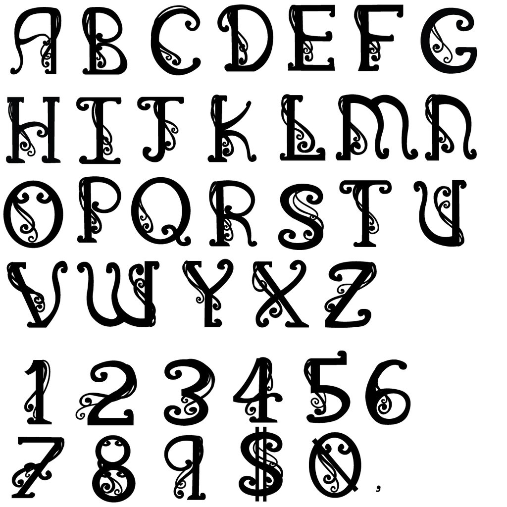Text design letters and numbers by Raven-Hawk on Clipart library