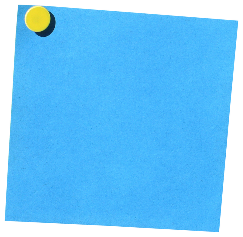 blue post it notes