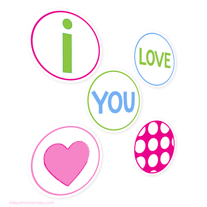 straw flags{i love you for girls} | Lauren McKinsey Printables