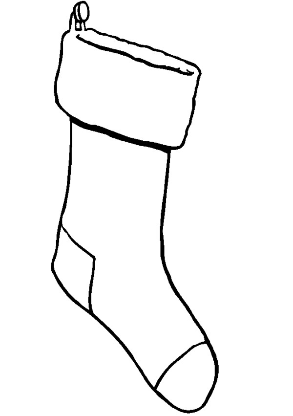 Christmas Stocking Are Hung In A Cool House Coloring Page 