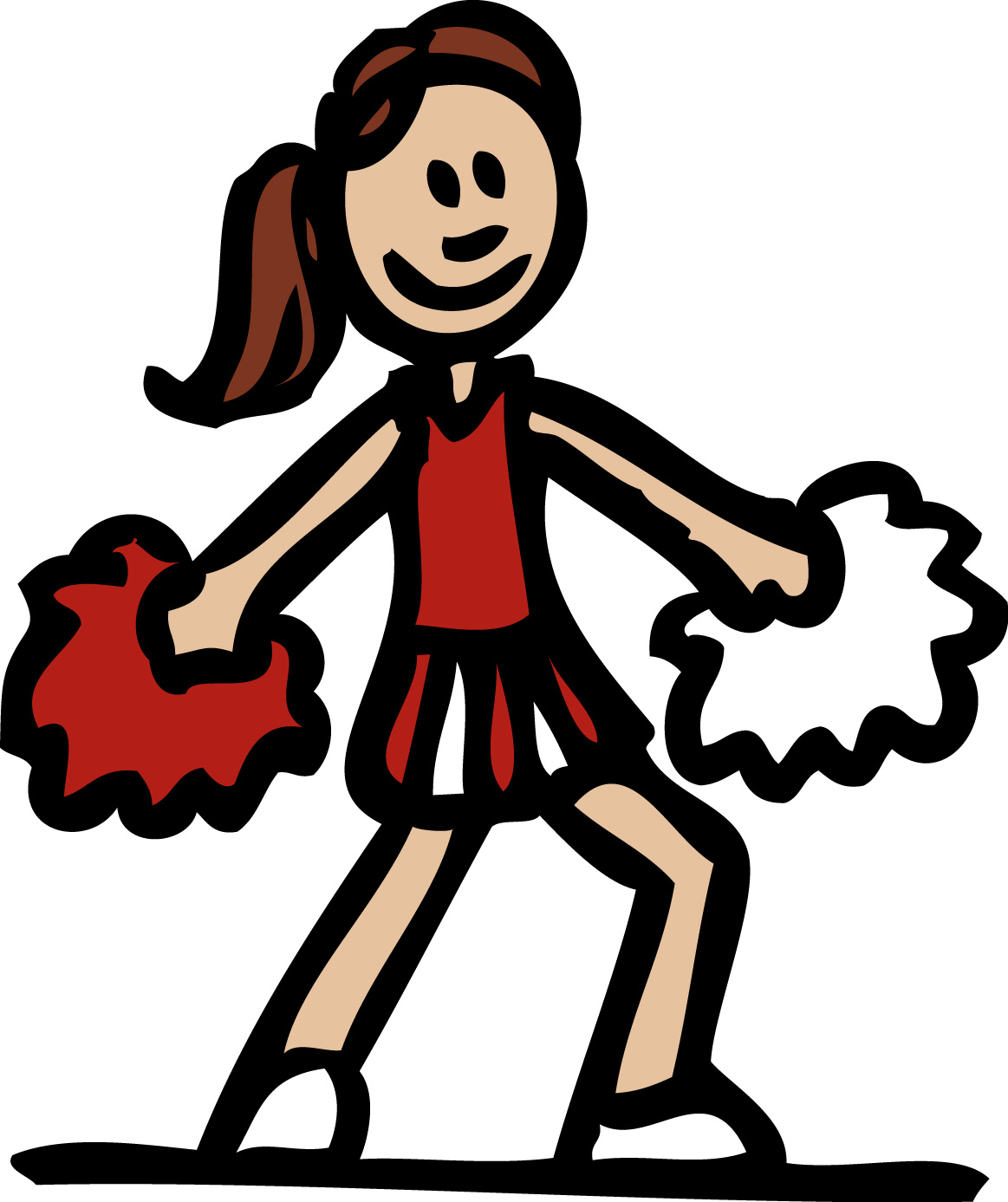 Clipart Of Cheerleaders - Clipart library