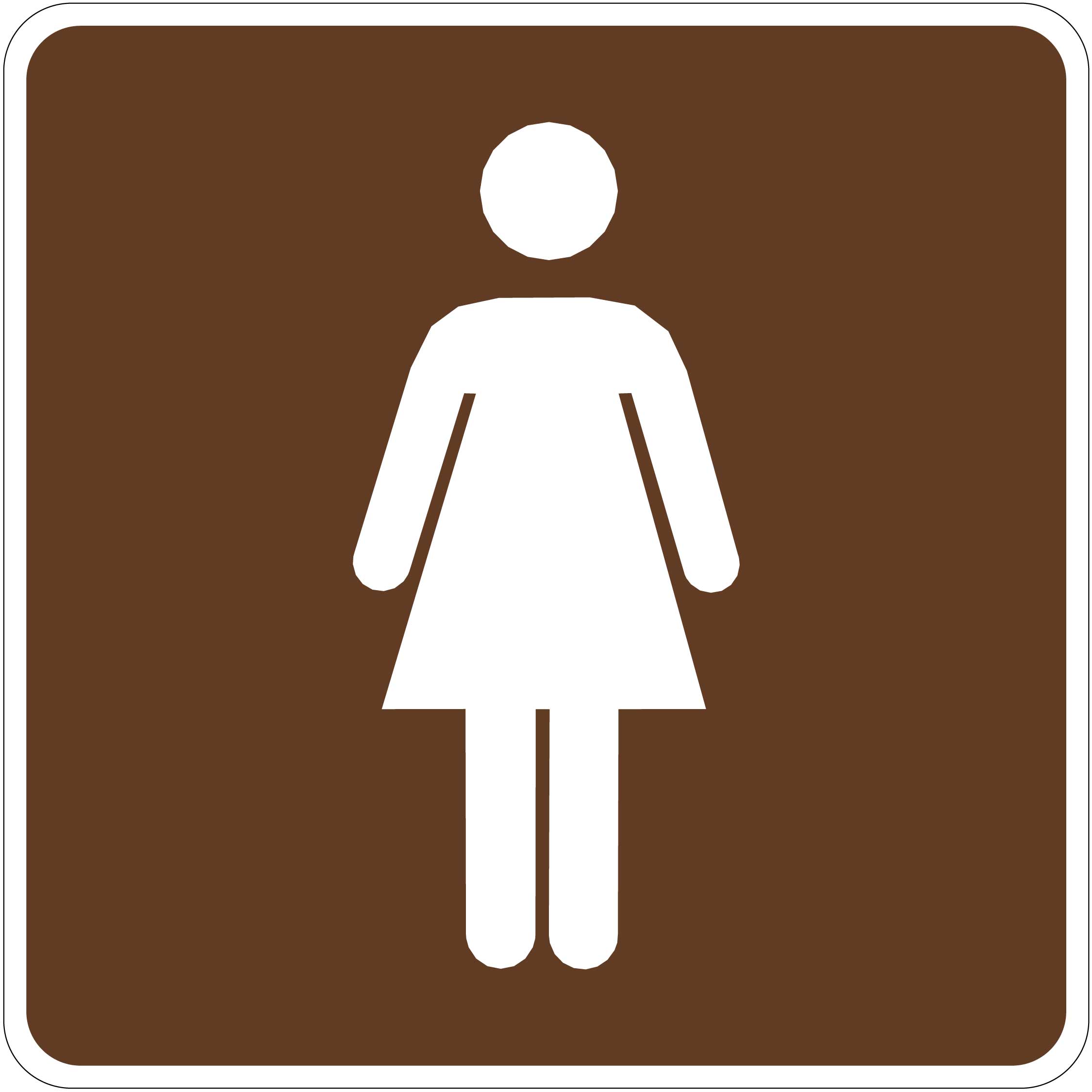 Ladies Bathroom Sign 