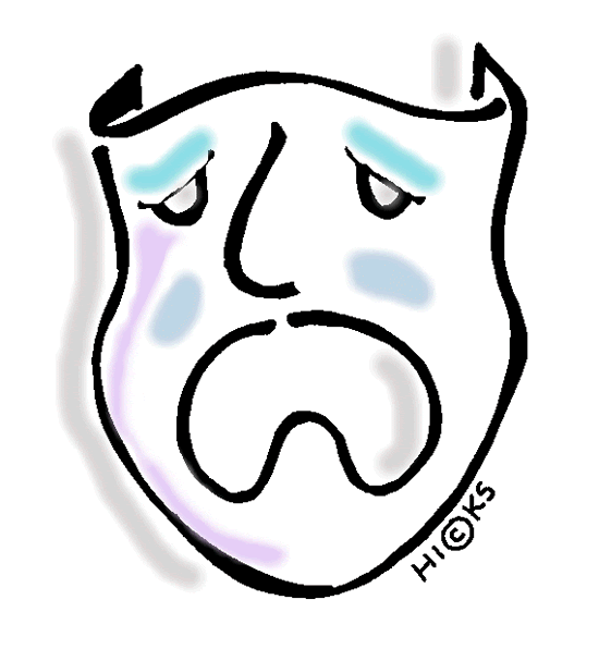 drama tragedy mask (in color) - Clip Art Gallery