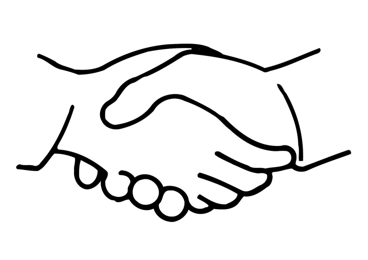 Hand Shaking Drawing - Clipart library