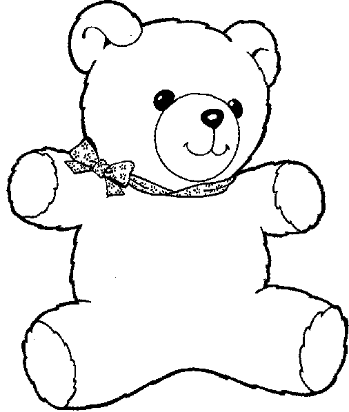 Basic Outline Teddy Bear - Clipart library
