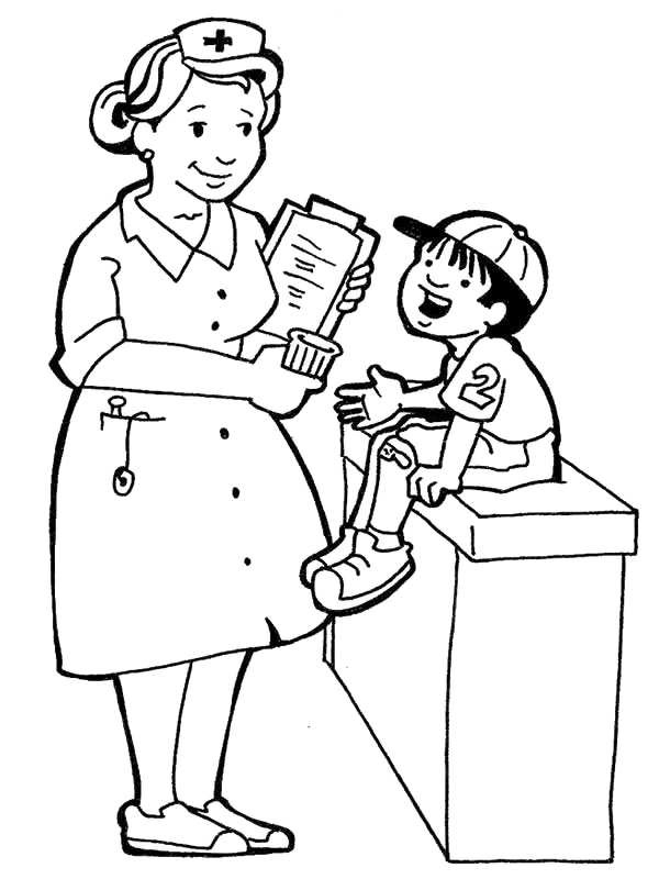Nurse Coloring Pages | School Nurse | Clipart library