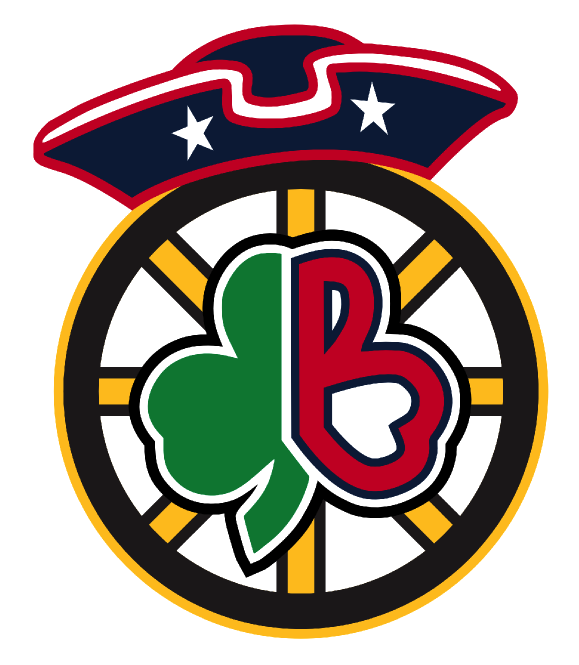 Boston Celtics / Red Sox clover B logo  Boston Pro Teams Mashup 