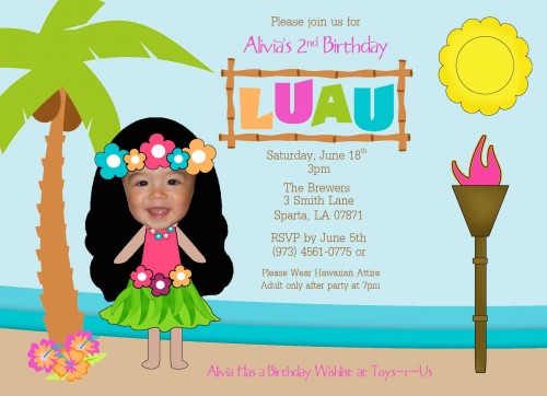 Free Printable Birthday Invitations Hula Girl - Invitation Templates