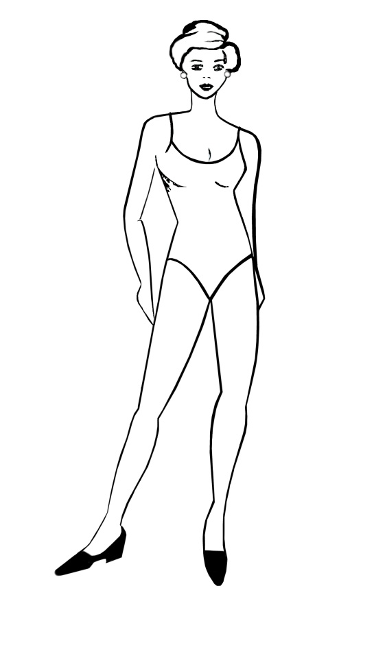 body template for costume design