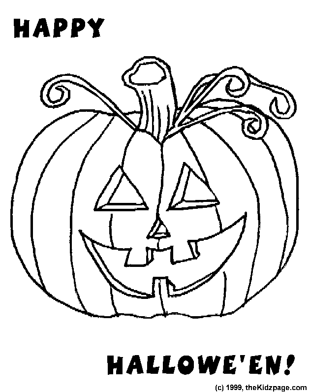 Happy Halloween - Free Coloring Pages for Kids - Printable 