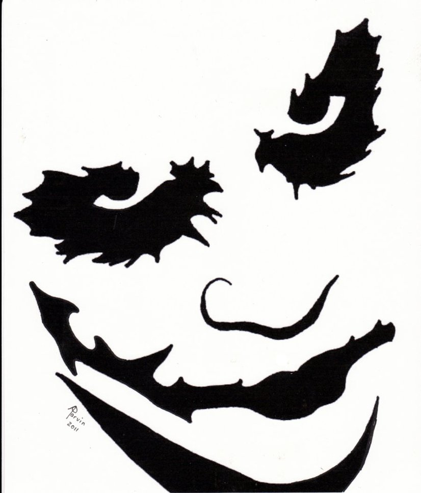 Clipart library: More Like Joker Pumpkin Stencil by ~blanksofar
