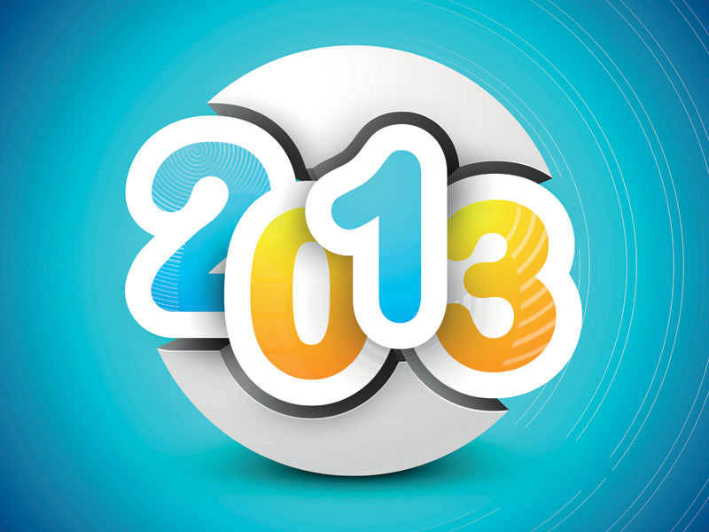 Free New 2013 year greeting card vector | Download Free Vector