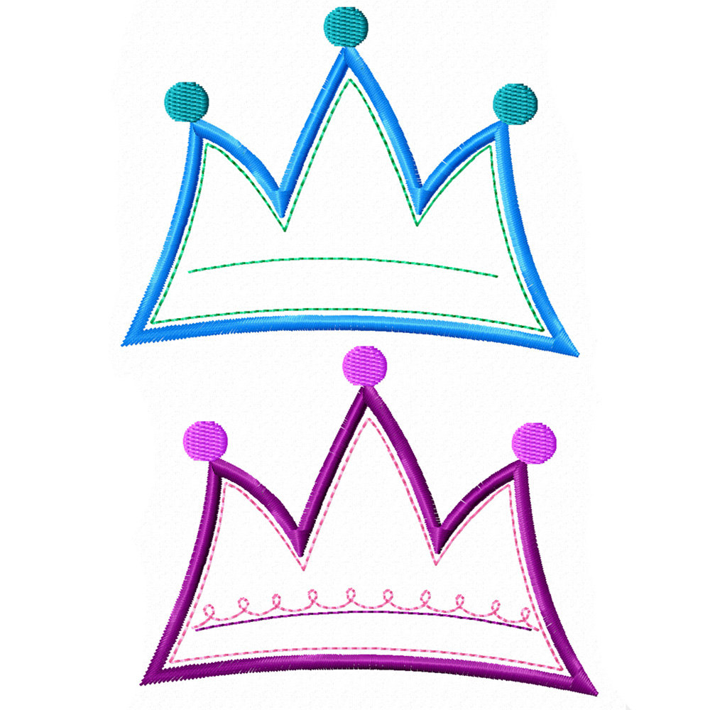 Royal Crown and Tiara Machine Embroidery by appleberryapps 