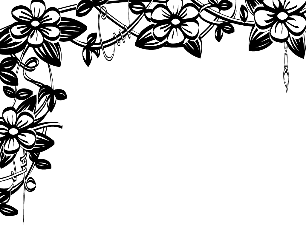 Free Page Border Designs Flowers Black And White, Download