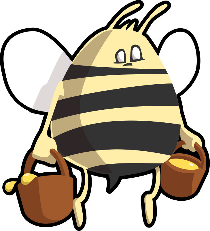 Free Stock Photos | Illustration of a cartoon bee carrying honey 
