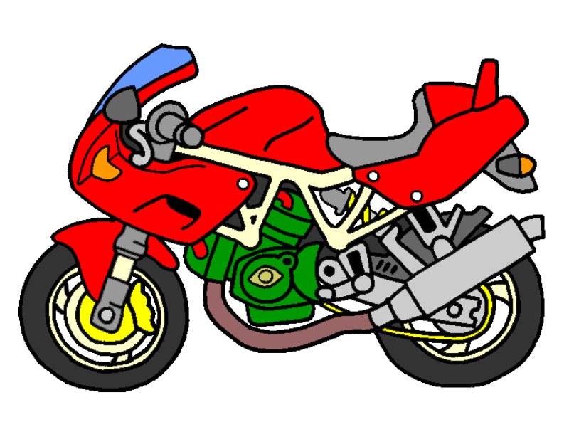 free cartoon motorcycle clipart - photo #38