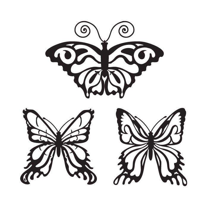 Butterfly Trio Wall Decal - Cozy Wall Art