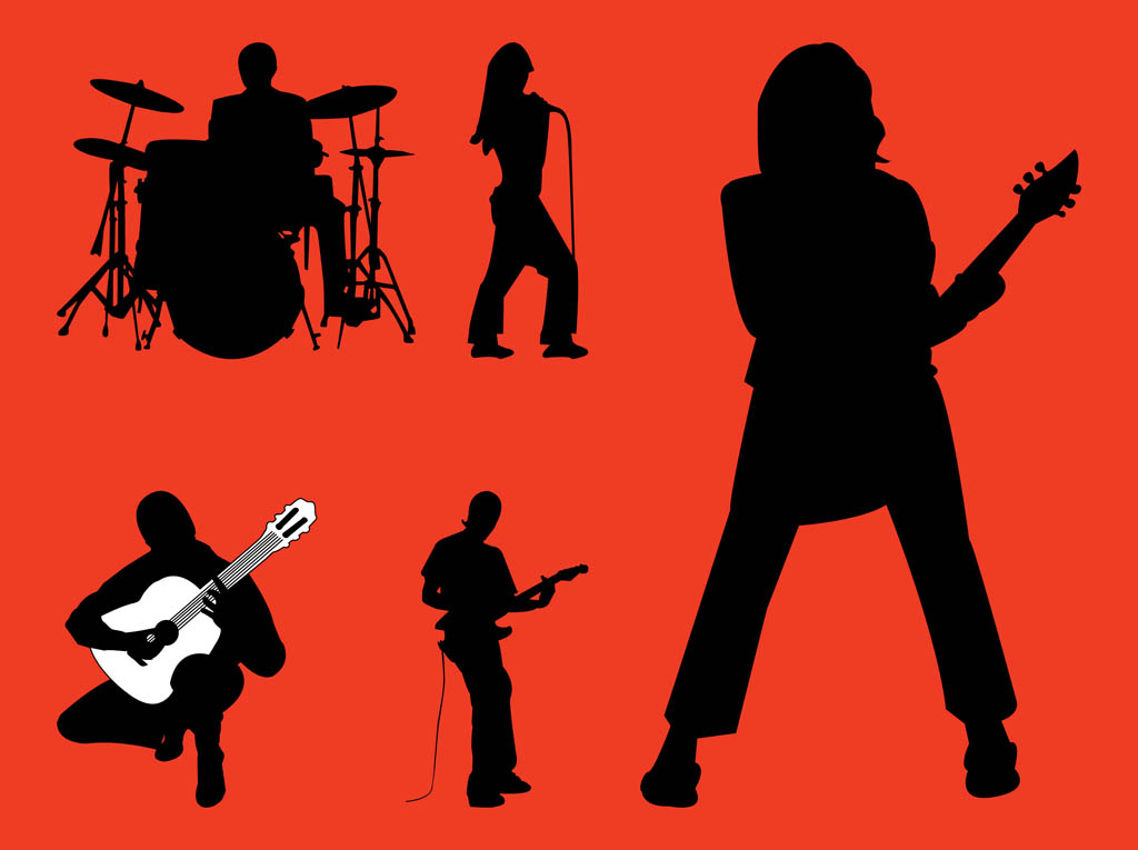 free rock music clipart color