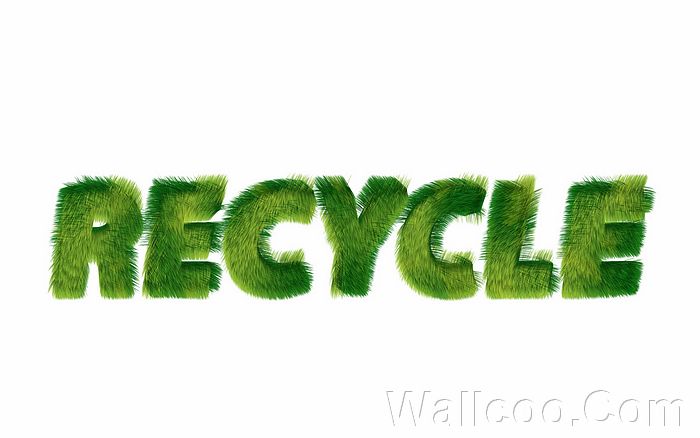 Grass Recycle Text - Recycle Sign Design 1920*12004 - Wallcoo.net