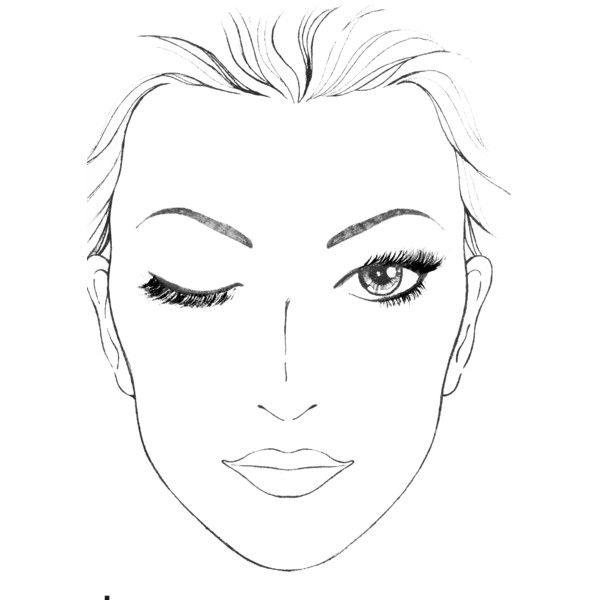 Blank Makeup Face Chart Template