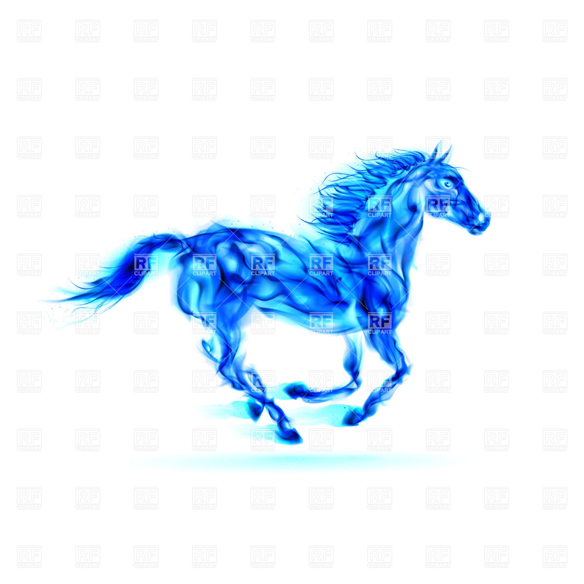 clipart blue horse - photo #50