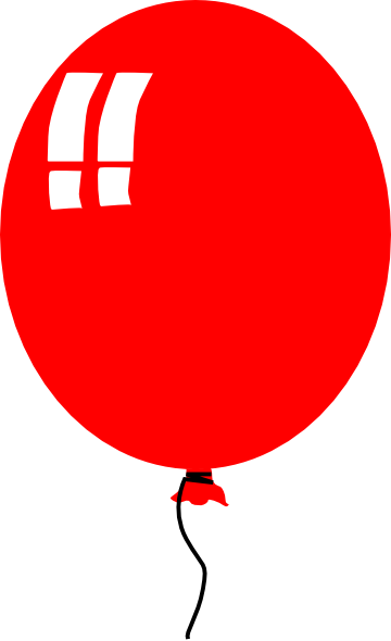 Red Baloon Helium Party clip art Free Vector 