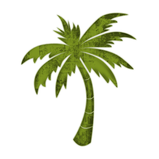 Palm Tree Green Clip Art Icon - Free Icons