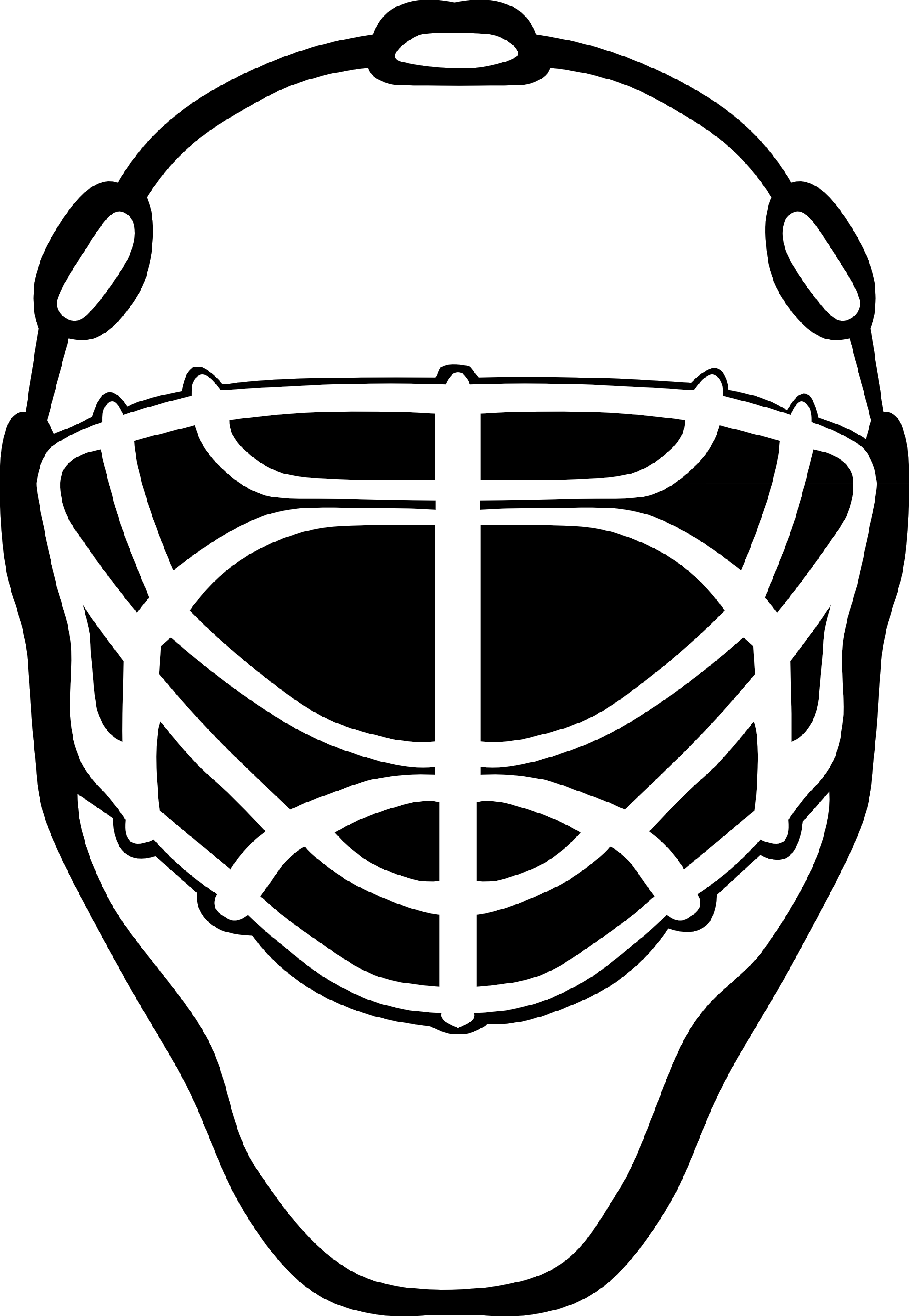 gerald g goalie mask simple black white line art coloring book 