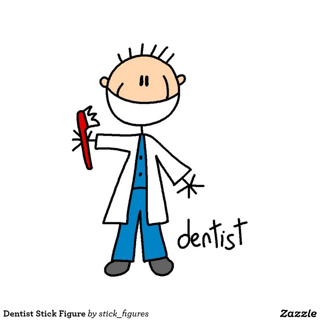 Dentist Stick Figure Poster | Zazzle