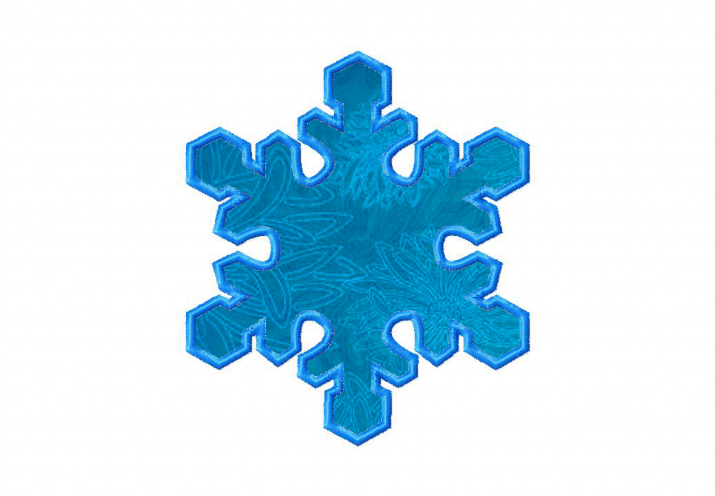 Free Snowflake Machine Embroidery Includes Both Applique and Fill 
