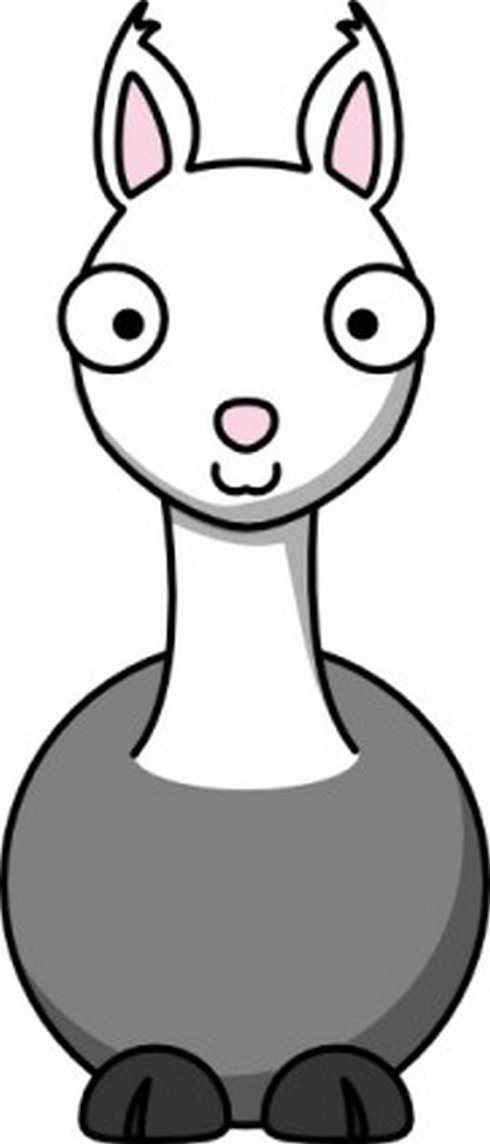 Cartoon Llama Clip Art | Free Vector Download - Graphics,Material 