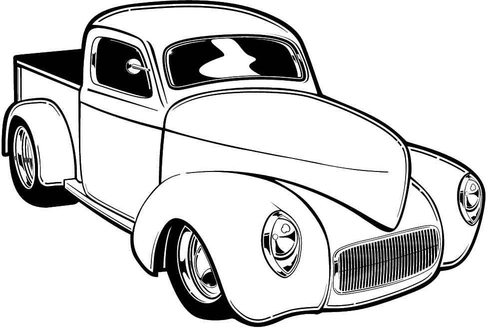 fall clothes clipart black and white car