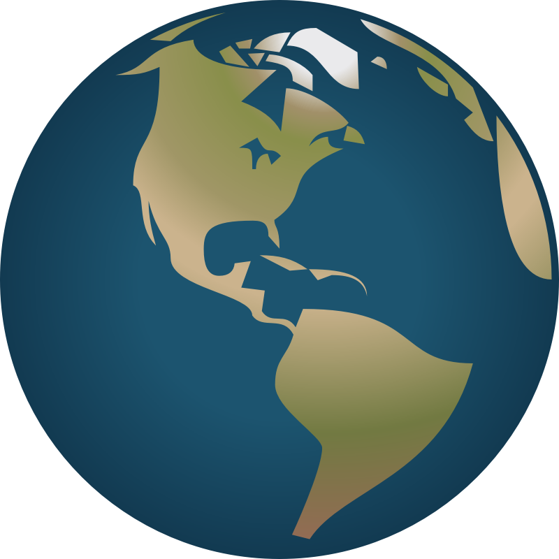 Clipart - Simple Globe facing America