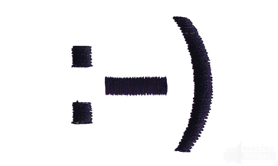 Smiling Face Embroidery Design