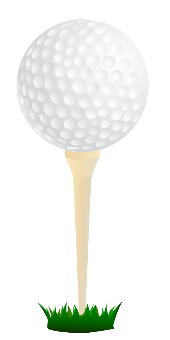 Free Golf Ball on a Tee Clip Art