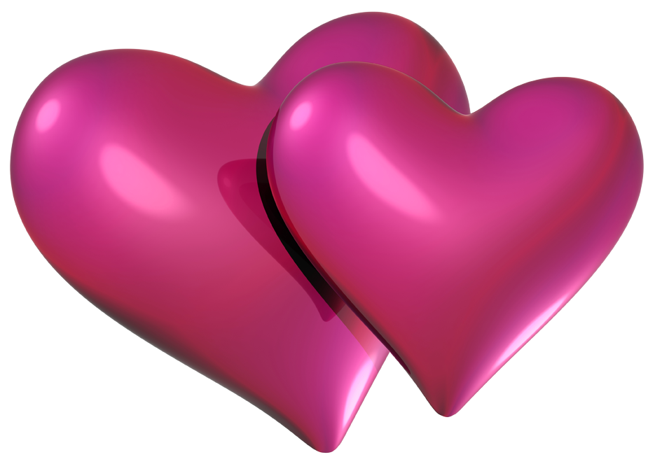 Valentine Pink Hearts PNG Clipart