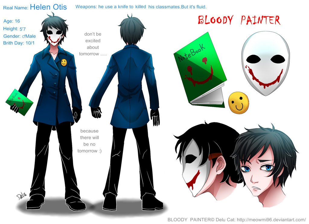 Creepypasta: Bloody Painter REF by meowmi96 on Clipart library