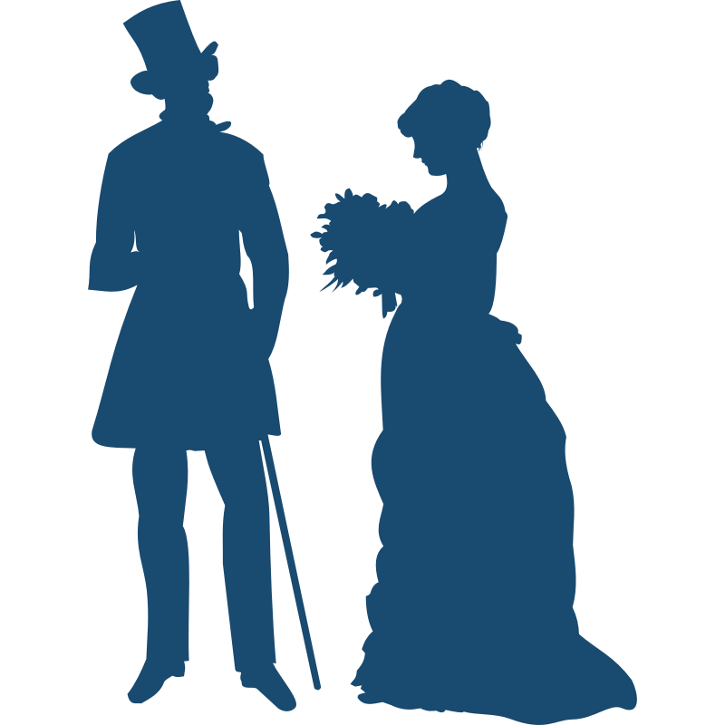 Clipart - Old-fashioned couple