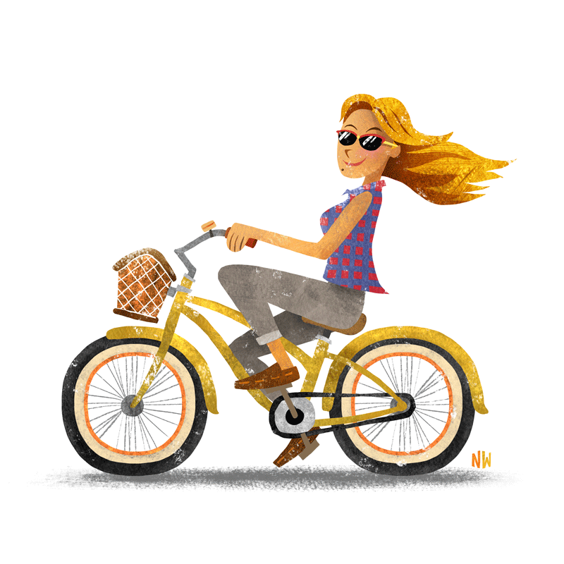 animated person riding bike - Clip Art Library