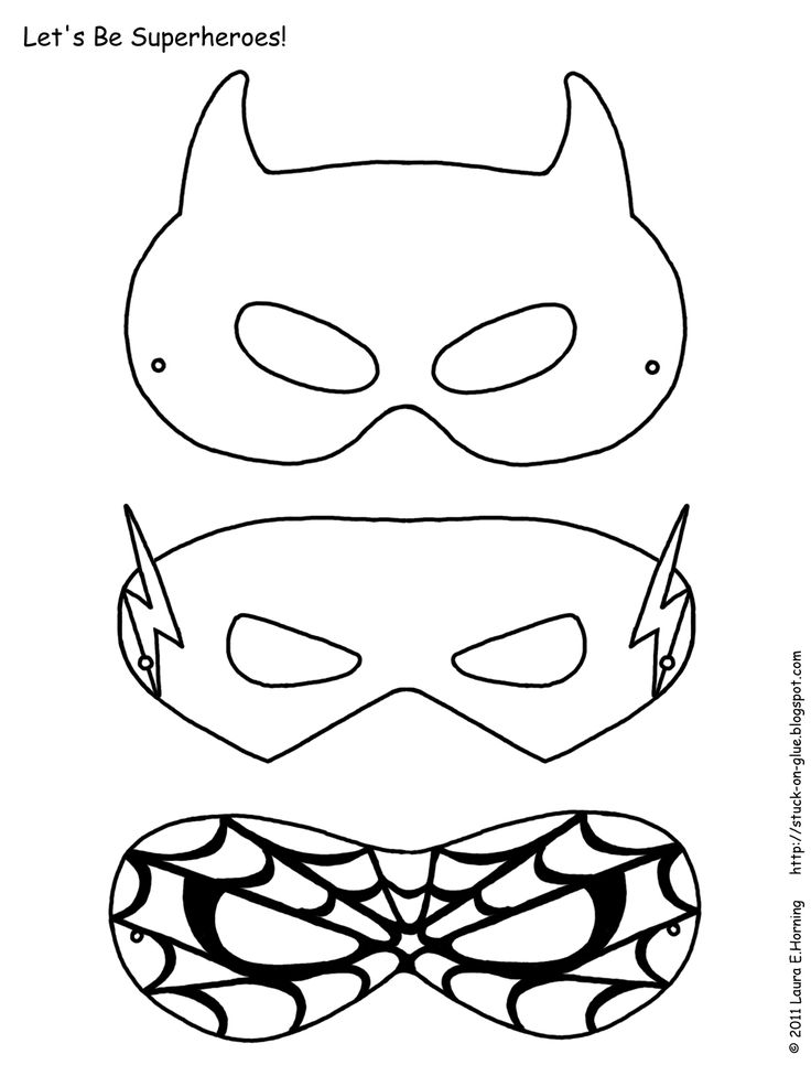 printable super hero masks | maschere | Clipart library