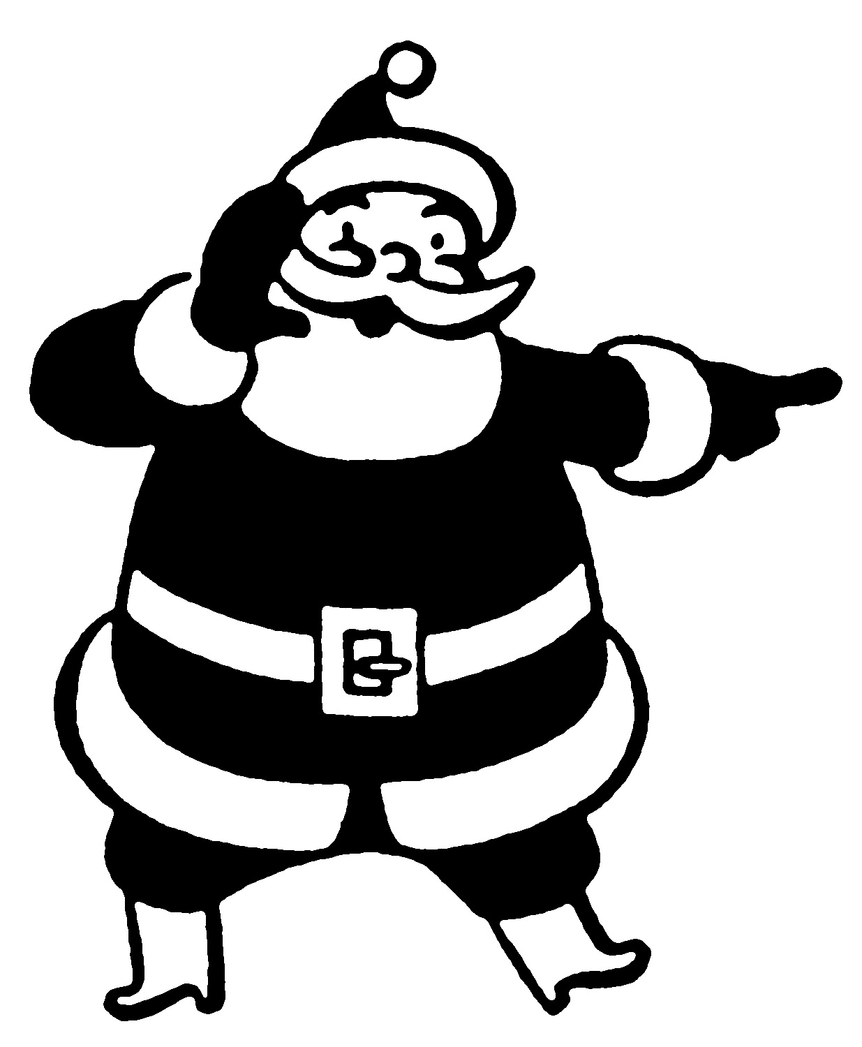 Retro Christmas Clip Art - Funny Santas - The Graphics Fairy