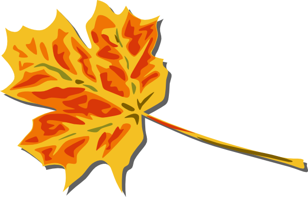 Fall Coloured Leaf clip art - vector clip art online, royalty free 
