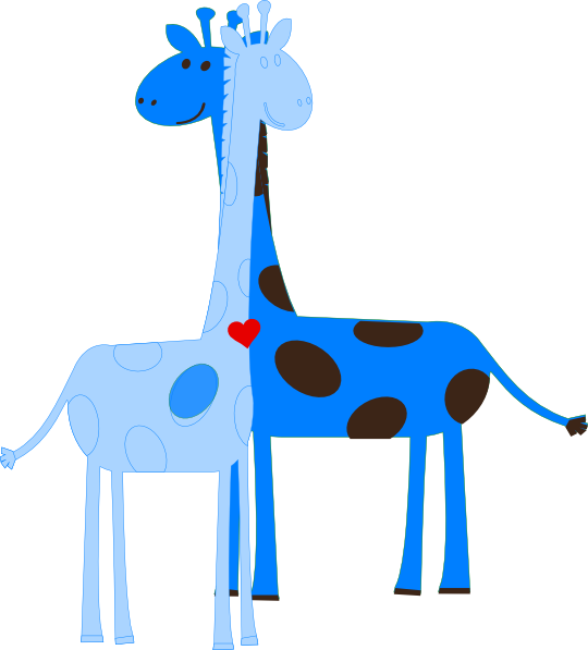 Boy Giraffe Baby Shower clip art - vector clip art online, royalty 