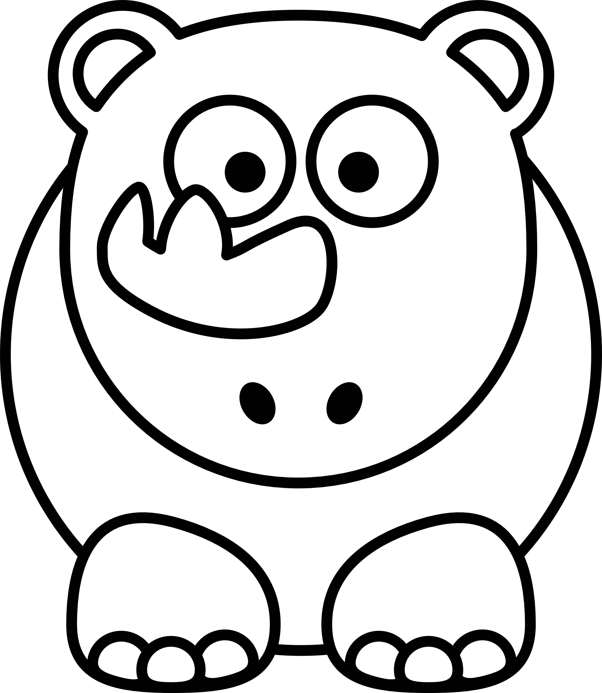 Cartoon Rhinoceros - Clipart library