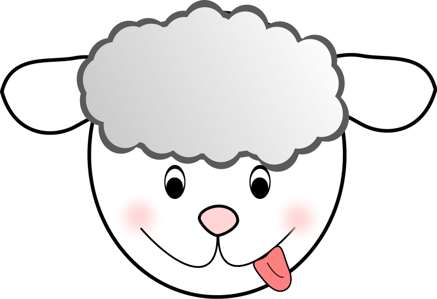 Sheep Eating Clipart, vector clip art online, royalty free design 