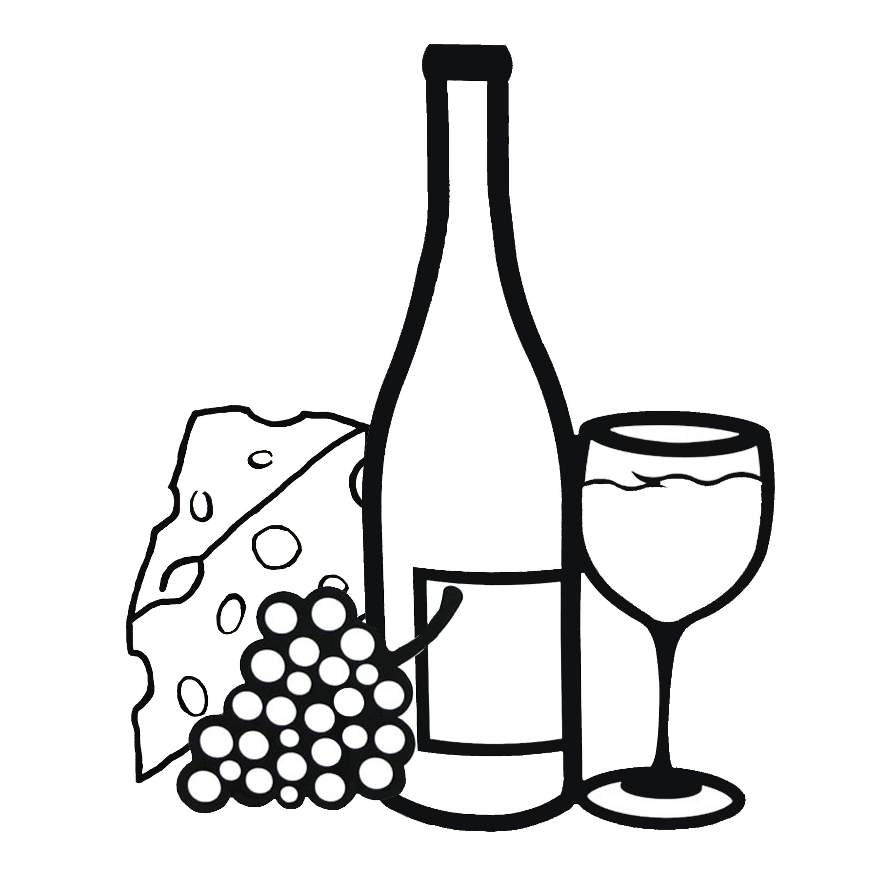Wine Bottle, Glass , Grapes and Cheese - Quest Aerospace
