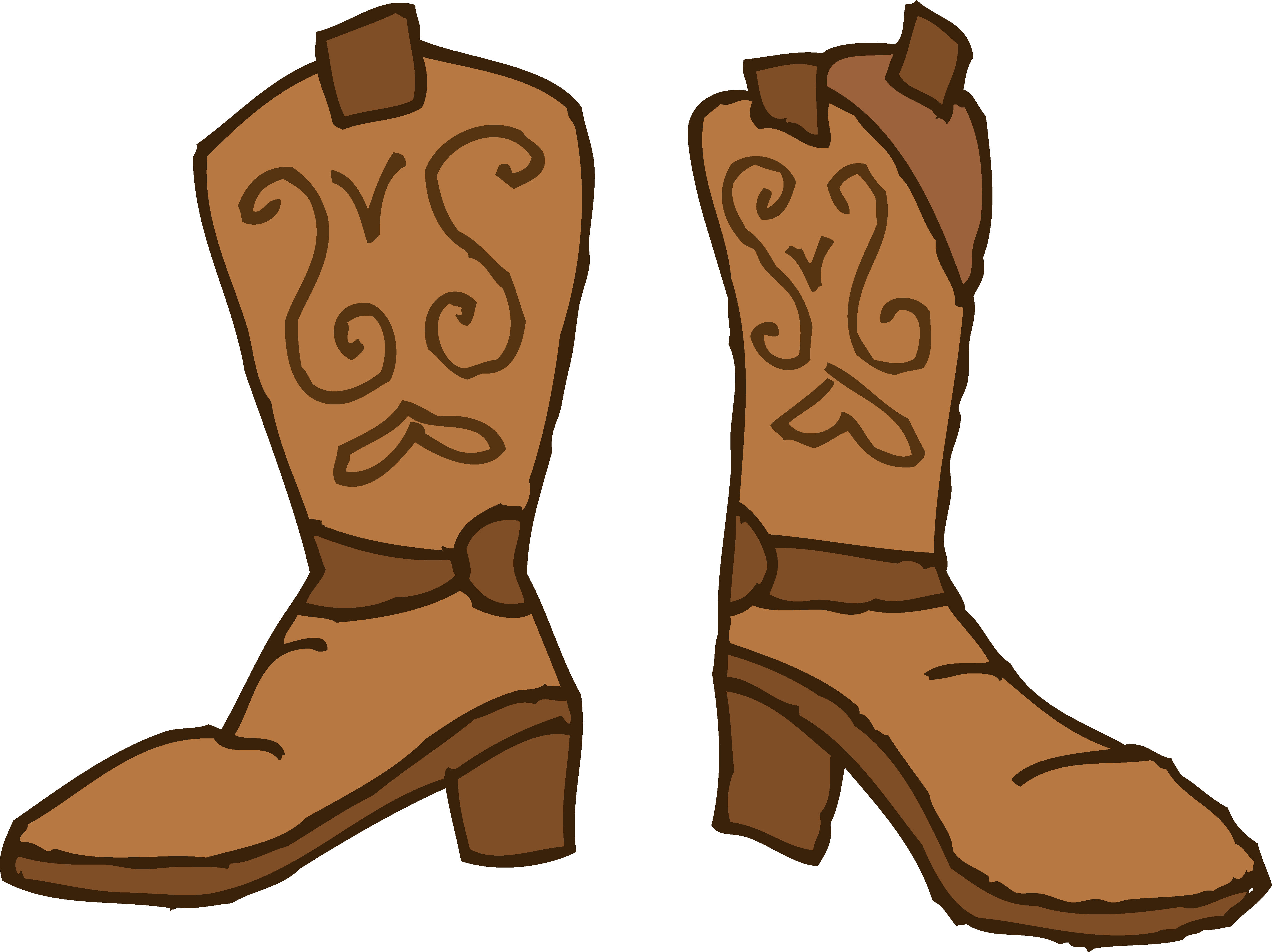 Brown Cowboy Boots Clipart - Free Clip Art