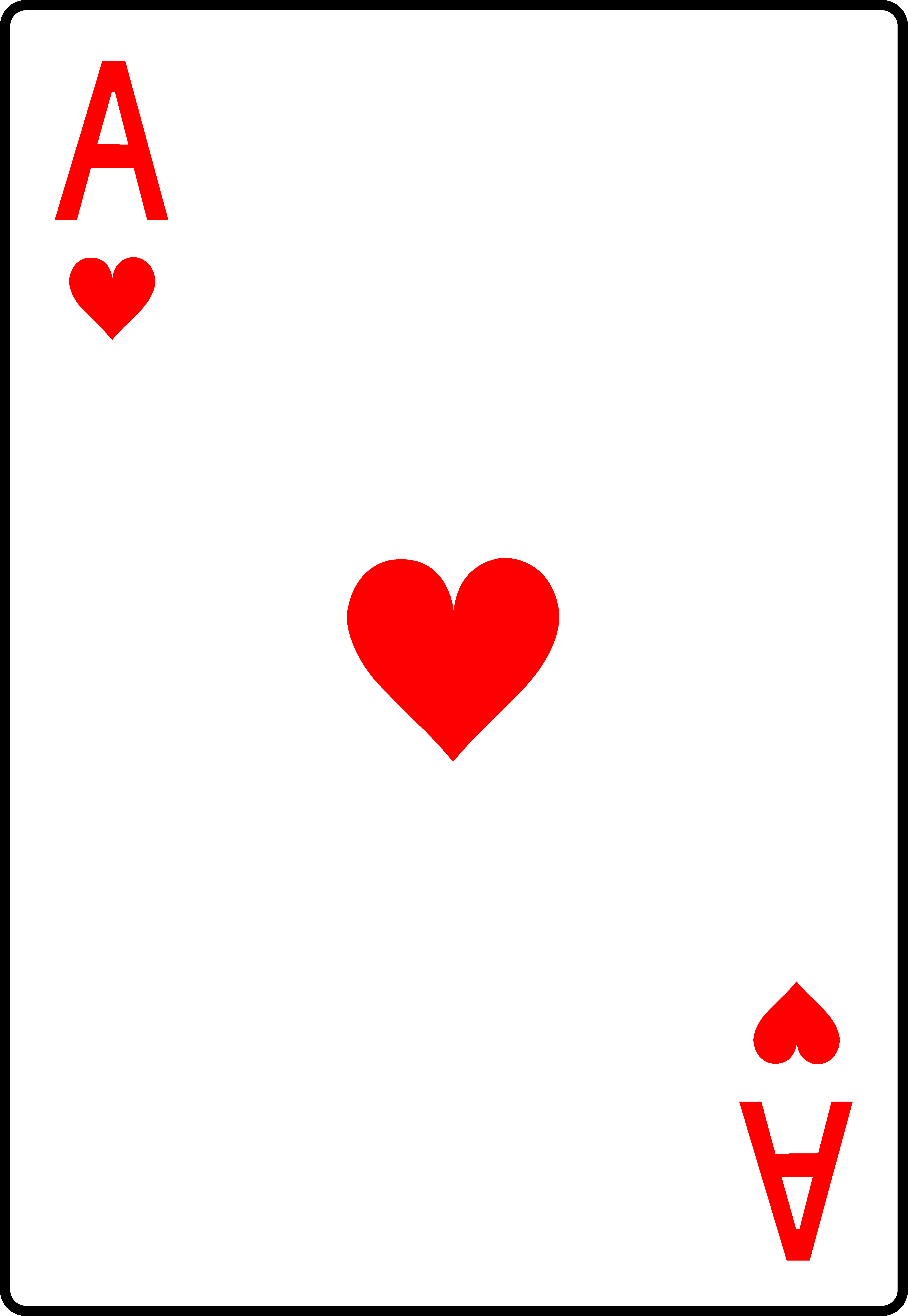 Ace of Hearts Playing Card - Free Clip Art