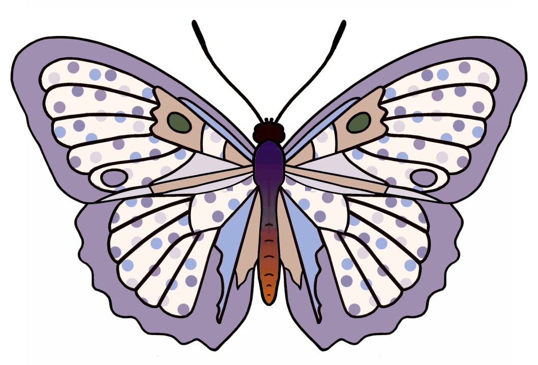 ArtbyJean - Purple Wood Roses: Butterflies from Set A05 - Purple 